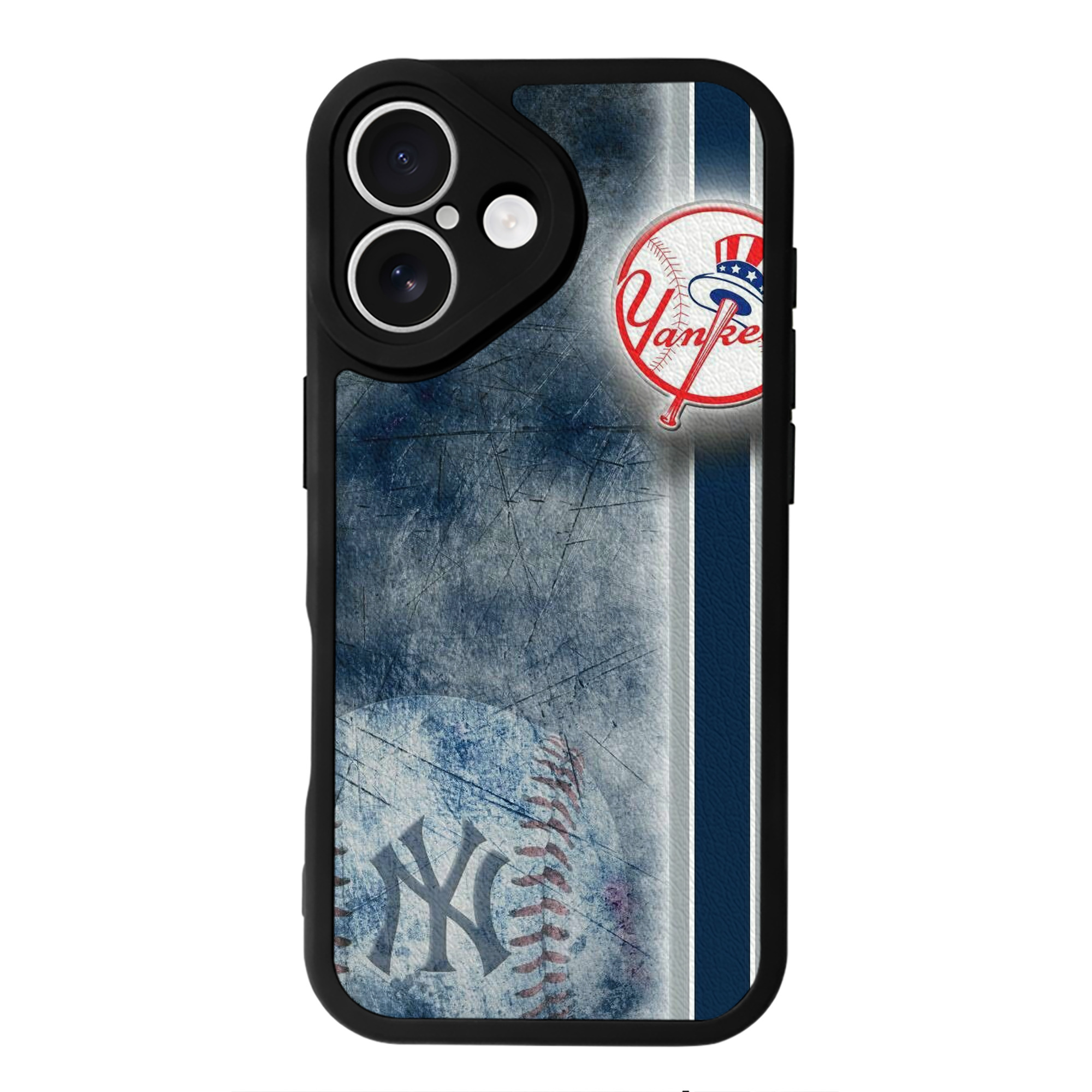 New York Yankees 150 IPhone 16 Silicone Leather Case – UV Print, Lambskin Texture – Perfect Fit, Wireless Charging Compatible, Scratch Resistant, Precise Cutouts – Stylish Protection For IPhone 16